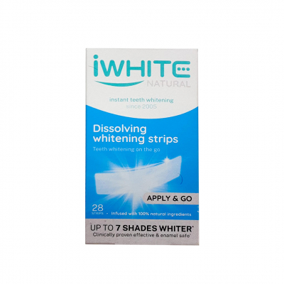 shop now I WHITE NATURAL DISSOLVING STRIPS  Available at Online  Pharmacy Qatar Doha 