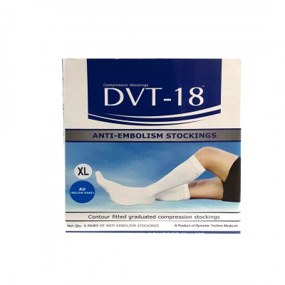 shop now Socks Anti Embolism Ad-Xl[Dvt-18]Pair[Open Toe] - Dyna  Available at Online  Pharmacy Qatar Doha 