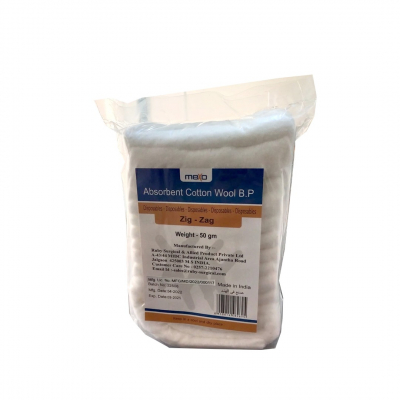 shop now Absorbant Cotton Wool (Zig-Zag) 50Gm (Mexo)  Available at Online  Pharmacy Qatar Doha 