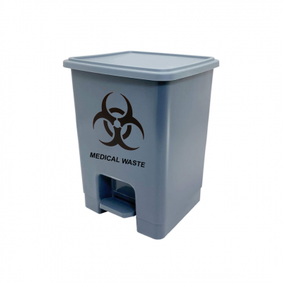 shop now DUST BIN WITH PEDAL 30L GREY PLASTIC - MX-LRD  Available at Online  Pharmacy Qatar Doha 