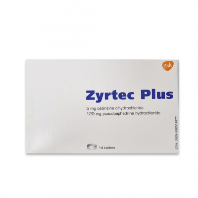 shop now Zyrtec Plus Tablet 14'S  Available at Online  Pharmacy Qatar Doha 
