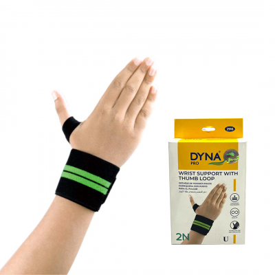 shop now Wrist Support With Thumb Loop  (Uni) -Dyna Pro  Available at Online  Pharmacy Qatar Doha 