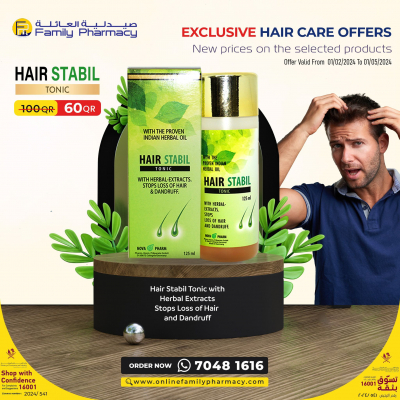 shop now Hair Stabil Tonic 125Ml [Herbal] - Nova (Offer)  Available at Online  Pharmacy Qatar Doha 