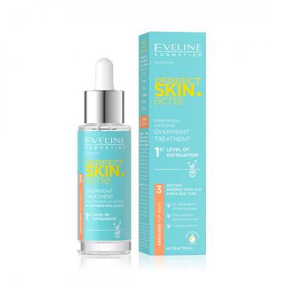 shop now EVELINE PERFECT SKIN ACNE OVERNIGHT TREATMENT 30ML #9785  Available at Online  Pharmacy Qatar Doha 