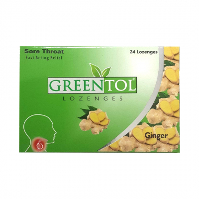 shop now Greentol Lozenges [Ginger] 24'S - Bliss  Available at Online  Pharmacy Qatar Doha 