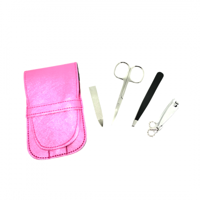 shop now Manicure Kit [4 Pcs] Pink Color Rexin [bse-1721] - Mexo  Available at Online  Pharmacy Qatar Doha 