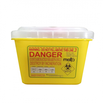 shop now MEXO SHARP CONTAINER 5 L YELLOW (24.5 X 20 X 16.5CM)-TRUSTLAB  Available at Online  Pharmacy Qatar Doha 